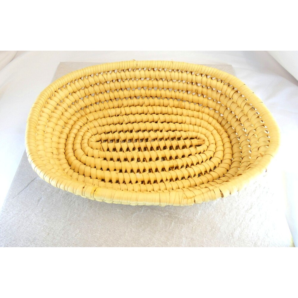 Hand Made Hand Woven Small Trinket Basket 9 X 7" South Carolina